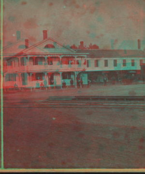 [Dayville hotel and its stables.] 1865?-1895?