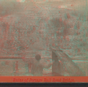 Ruins of Portage Rail Road Bridge. [ca. 1875] [1858?-1885?]