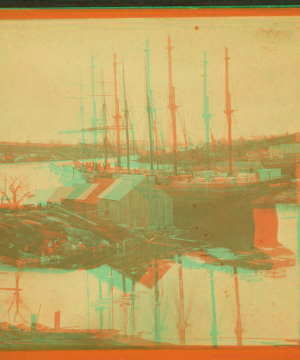 [View of a shipyard.] 1869?-1880?