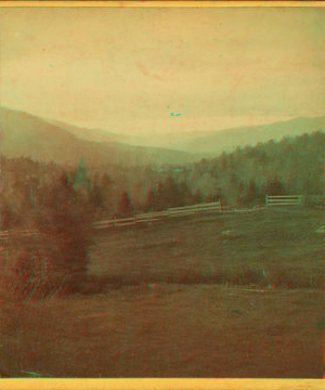 [Mountain landscape (with fences seen in the foreground).] 1865?-1885?