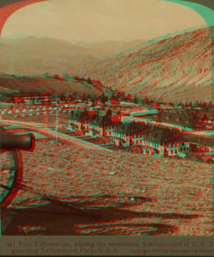 Fort Yellowstone, among the mountains, headquarters of U.S. Troops guarding Yellowstone Park, U.S.A. 1901, 1903, 1904