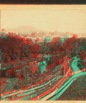 The Passumpsic [River] at St. Johnsbury, Vt. The village in the distance. 1860?-1865?