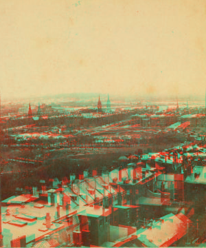 View from the top of the state house, Boston. 1862?-1885?