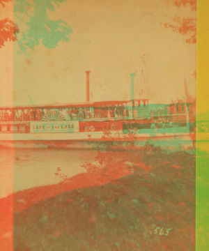 The steamer ['Lady of the Lake'] at Lake View Park. 1870?-1885? [ca. 1875]