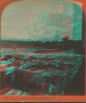 Rapids above the Falls, Niagara, N.Y. 1860?-1895?