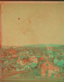 [General view of Moline showing homes and churches.] 1870?-1895? ca. 1880