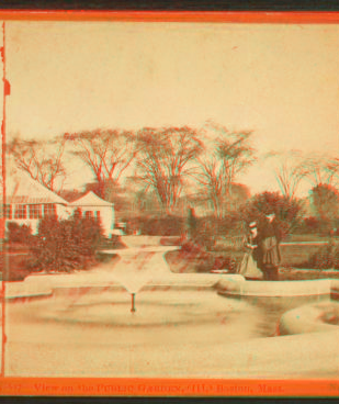 View on the Public Garden, Boston, Mass. 1865?-1890?