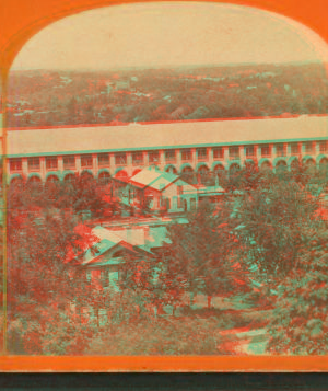 View from arsenal tower looking north, Mts. Tom and Holyoke Ranges in the distance. 1865?-1885?