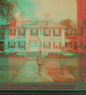 Stately old home of Longfellow, once Washington's headquarters, Cambridge, Mass. 1859?-1910?