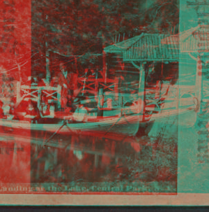 Boat landing at the lake, Central Park, N.Y. [1865?-1905?]