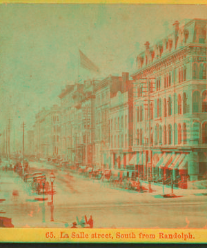 La Salle Street, south from Randolph. 1865?-1915?