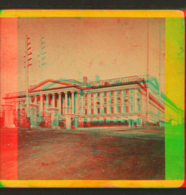 The U.S. Treasury, from the South East. 1860-1880 1860?-1880?