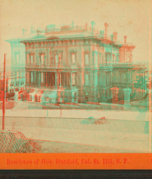 Residence of Gov. Sanford, Cal. St. Hill, S.F. 1860?-1900? [ca. 1877]