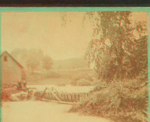 [Waitsfield: view of the Mad River with a bridge almost innundated.] 1865?-1885?