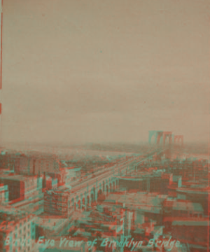 Bird's-eye view of Brooklyn Bridge. [1867?-1910?]