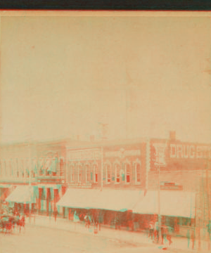 [Street view of Salina, including drug store.] 1868?-1906?