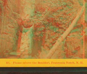 Flume above the Boulder, Franconia Notch, N.H. 1865?-1890?