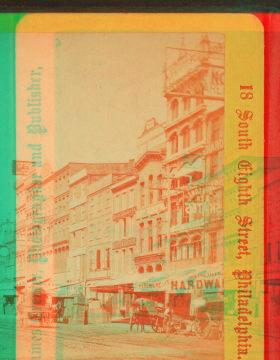 Market Street, Philadelphia. (West from 6th St.) 1865?-1907