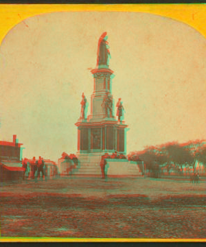 [View of a civil war monument.] 