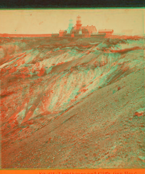 Lighthouse and cliffs, Gay Head. 1865?-1880?