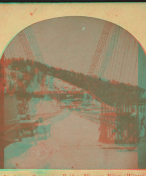 Lewistown Suspension Bridge, Niagara River, (Winter.) [1858?]-1891