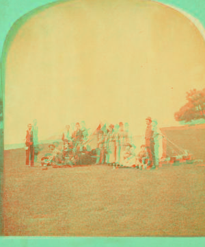 [People camping in tents.] 1868?-1885?