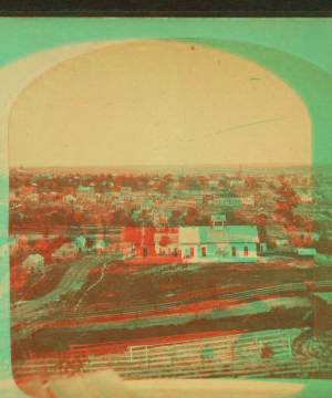 View of Faribault, from Fairview house. 1869?-1910?