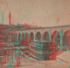 High Bridge from the North, showing Hotel. [ca. 1875] 1858?-1905?