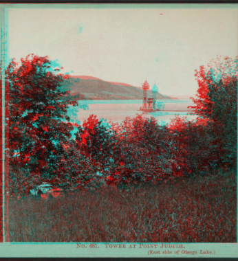 Tower at Point Judith. (East side of Otsego Lake.) 1865?-1880?