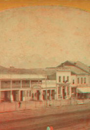 Salt Lake house and Wasatch Mountains. 1865?-1910?