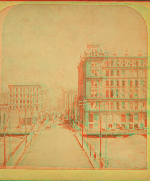 La Salle Street, north from Pacific Hotel. 1865?-1915?