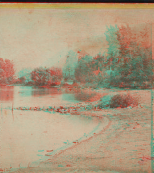 The Beach, below Moodna, looking South. [1860?-1875?]