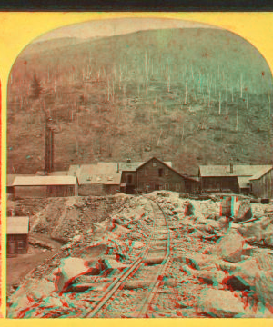 [Buildings and tracks near the tunnel.] 1865?-1885