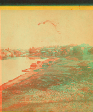 Looking up the Susquehanna River from Wilkes Barre, Pa. 1860?-1900?