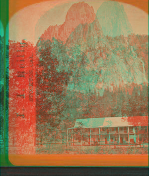 Hutchins Hotel, Yosemite. 1870?-1883?