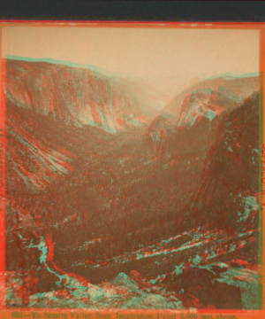 Yo Semite Valley from Inspiration Point 3,300 feet above.  Yo Semite Valley, California. 1870-1874 1870?-1874