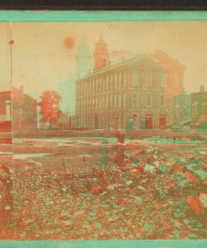 View of the Market Building, Dubuque, Iowa. 1865?-1875? ca. 1867