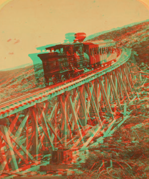 Train going up Mt. Washington, N.H. [1876-1889] 1860?-1903?