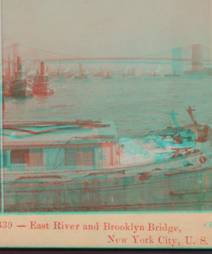 East River and Brooklyn Bridge, New York City, U.S.A. [1867?-1910?]