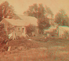 The backyard of a house. 1869?-1879? [ca. 1875]