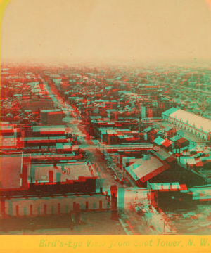 Bird's-eye view from Shot tower, N.W. 1865?-1880?