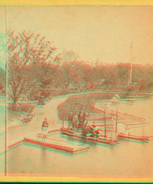 [Boat launch at the Public Garden.] 1865?-1890?