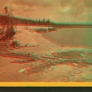 Scene on Yellowstone Lake, at Hot Spring Bluff. 1876