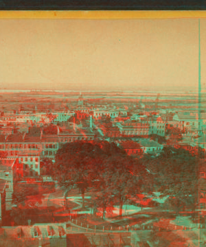 Panoramic view [of Savannah], from Independent Presbyterian Church, looking north. 1867?-1880?