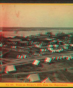 Tents on Munjoy's Hill, from the Observatory. 1866