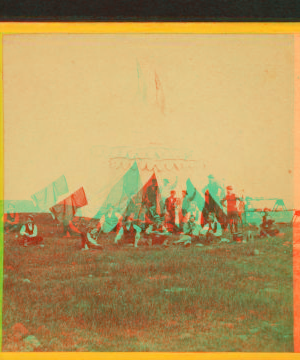 Camp of Veterans Associates, at Misery Island, Salem Harbor. 1859?-1885?