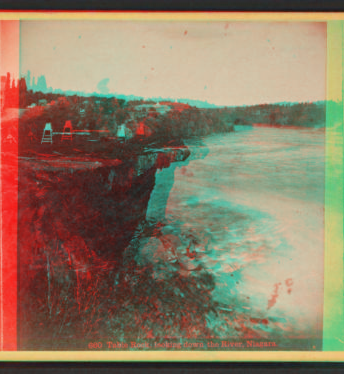 Table Rock, looking down the River, Niagara. 1860?-1895?