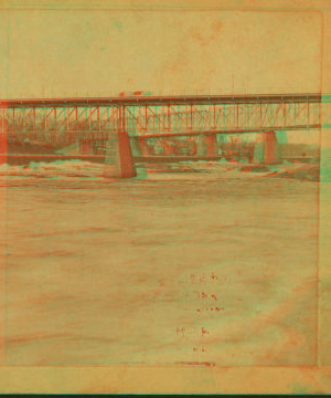 Falls and bridge, Waterville. 1868?-1881?