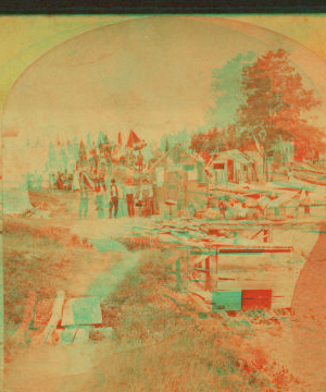 Indian encampment, Bar Harbor, Mount Desert, Me. 1870?-1885?