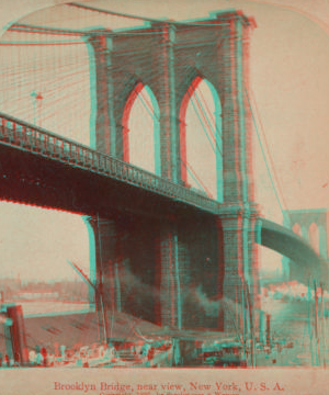 Brooklyn Bridge, near view, New York, U.S.A. c1905 [1867?-1910?]